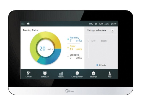 Пульт управления центральный Midea CCM-180A/BWS(A)