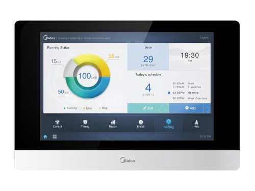 Пульт управления центральный Midea CCM-270B/WS(B)