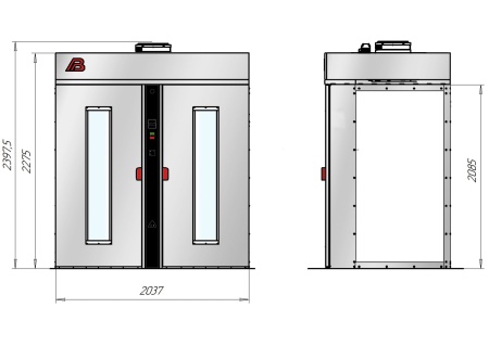 Шкаф расстойный электрический Бриз-422