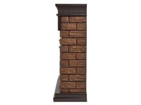 Портал Firelight Bricks Wood 25 камень темный, шпон венге