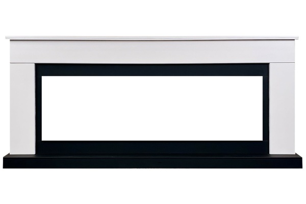 Каминокомплект Bergen 60 (Разборный) - Белый с черным с очагом Vision 60 LED
