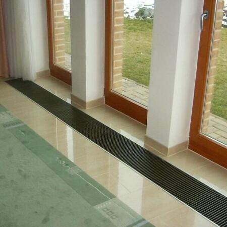 Внутрипольный конвектор длиной 2,1 м - 3 м КЗТО Бриз 300x100x2100 2то