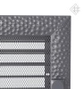 Вентиляционная решетка для камина Kratki 17x17 Venus графитовая с жалюзи 17VGX