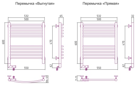 Электрический полотенцесушитель лесенка Сунержа Богема 2.0 600х500