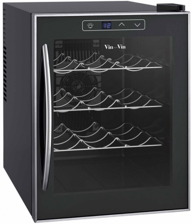 Винный шкаф Climadiff VSV12K (3 пол.-12 бут,  система Пельтье, выбор от 14 до 18С)