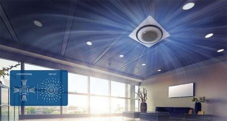 Инверторный кассетный кондиционер Samsung AC090MN4PKH/EU/AC090MXADKH/EU