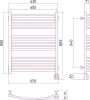 Электрический полотенцесушитель лесенка Сунержа РЭБ АРКУС 800х600 правый СКР