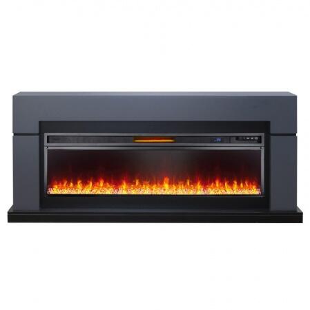 Электрокамин (очаг+портал) Royal Flame Lindos Graphite Grey с очагом Vision 60 (Серый графит)